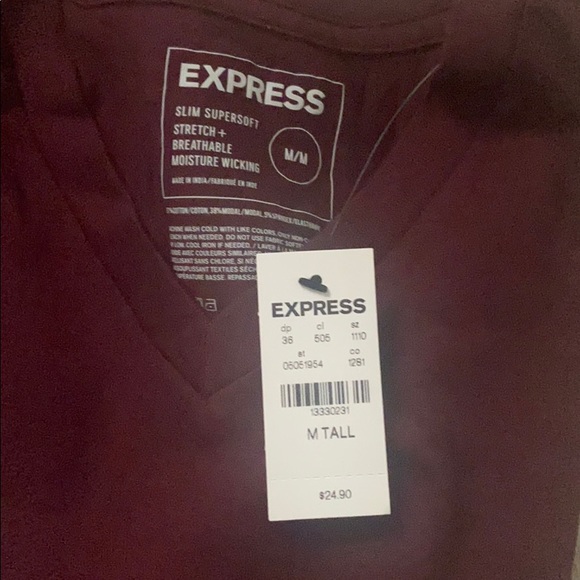 Express Slim Fit V-Neck M Tall - Picture 2 of 3